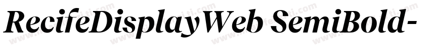 RecifeDisplayWeb SemiBold字体转换